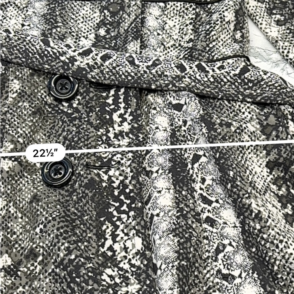 Y2K Candie's Black Grey & White Snake-Print Trench Coat with Belt Size Medium - Picture 11 of 12